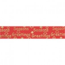 Red and gold christmas ribbon